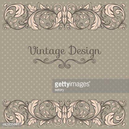 Vintage Floral Frame Stock Clipart | Royalty-Free | FreeImages