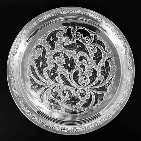 Sterling Silver Tray Handicraft Dish Engraved with Niello | Unique items products, Vintage ...