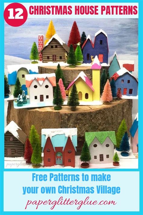 12 Houses for Christmas Challenge - Paper Glitter Glue % | Diy christmas village, Christmas ...