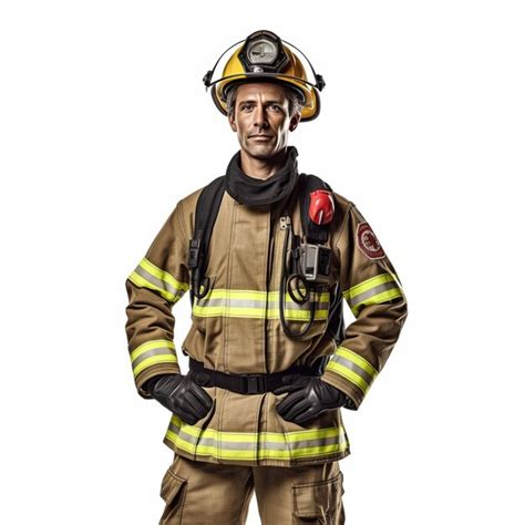 Premium AI Image | firefighter on white background