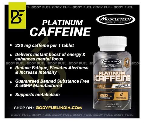 Muscletech Essential Series Platinum 100% Caffeine | Muscletech ...