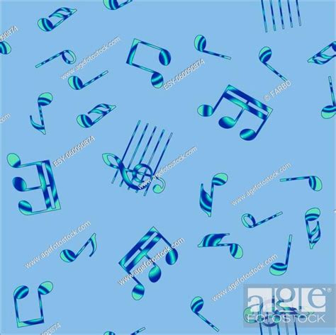 Seamless vector music notes symbols design pattern, Stock Vector, Vector And Low Budget Royalty ...