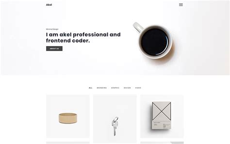 Akel - Minimal Portfolio Website Template - TemplateMonster