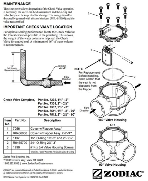 Jandy | 7305 | Check Valve, 2-2.5 inch