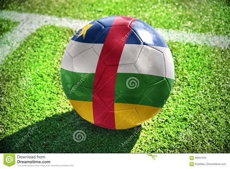 Football Ball with the National Flag of Central African Republic Stock ...