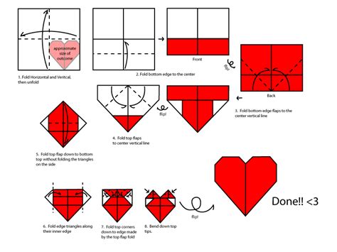 FOLD HEART INSTRUCTIONS ORIGAMI « EMBROIDERY & ORIGAMI