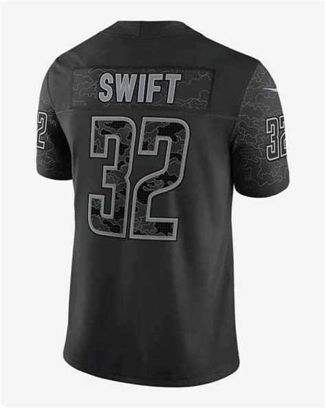 Lions D’Andre Swift Reflective Limited Black Jersey – US Sports Nation