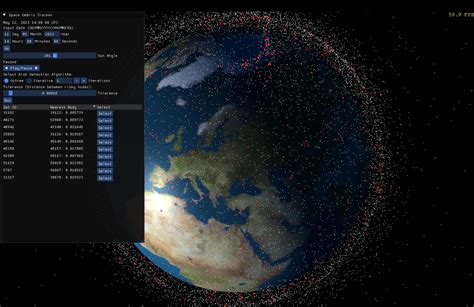 GitHub - owen-bw/Space-Debris-Tracker: Convert TLE format debris data to real-time positions of ...