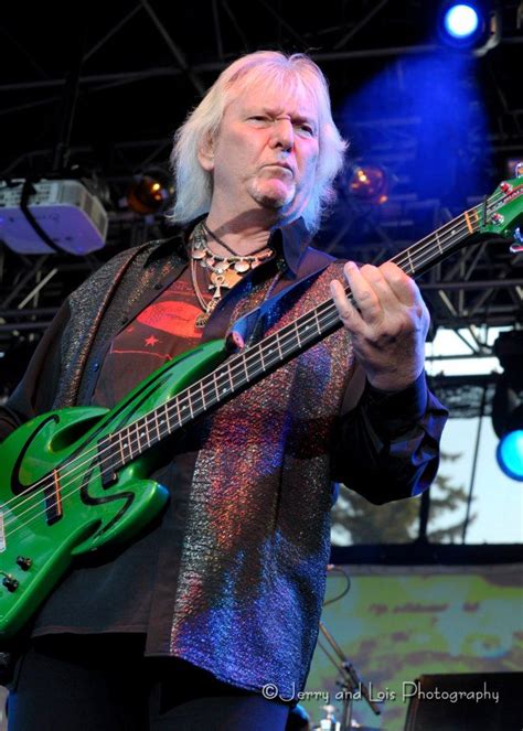 Chris Squire of the band, Yes, with an absolutely gorgeous bright #green and black bass - We don ...