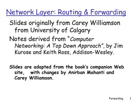 PPT - Network Layer: Routing & Forwarding PowerPoint Presentation, free ...