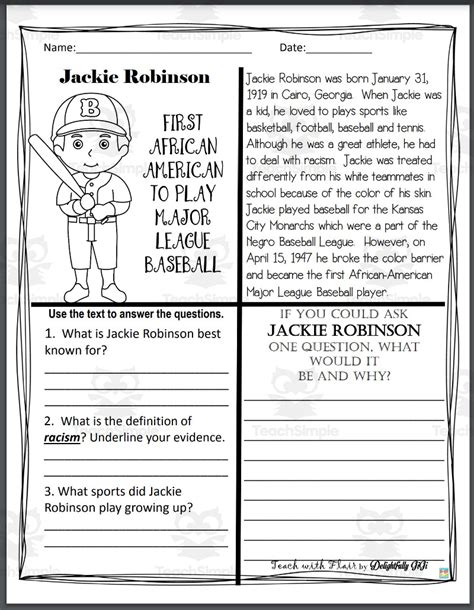 Biography: Jackie Robinson by Teach Simple