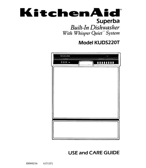 Kitchenaid Dishwasher Manual Kdtm404kps