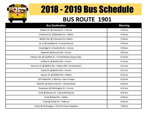 Bus Stops and Schedules - Pro-Vision Inc