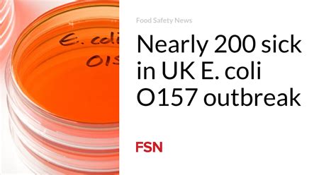 Nearly 200 sick in UK E. coli O157 outbreak | Food Safety News