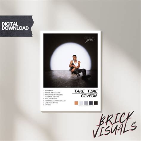 Giveon take Time Album Cover Poster / Tracklist / - Etsy