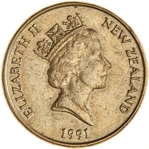 One Dollar 1991, Coin from New Zealand - Online Coin Club