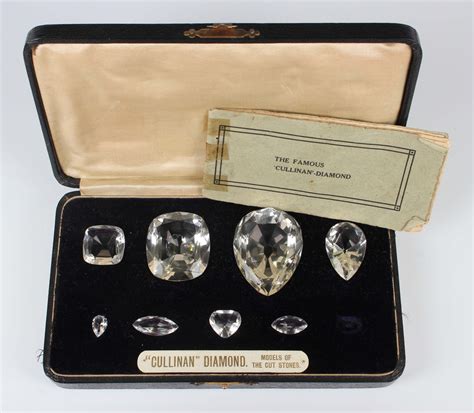 A part set of colourless paste 'Cullinan Diamond' replica models, 1920s ...