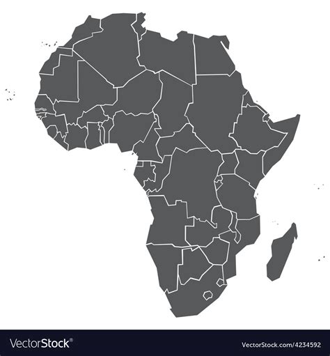 Simplified Political Map Africa Royalty Free Vector Image | Hot Sex Picture