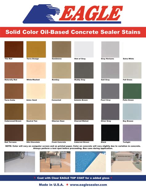 Solid Color Concrete Sealer - Eagle Sealer - Concrete Sealing Products - Protect and Beautify ...