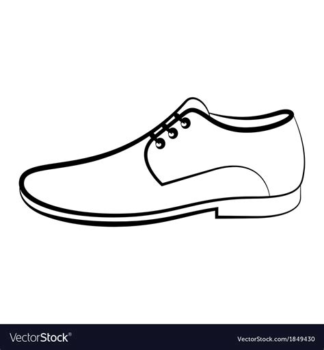 Men shoe Royalty Free Vector Image - VectorStock