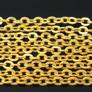 32ft Gold Plated Cable Chain 3x2.5mm Wholesale Chain Bulk - Etsy