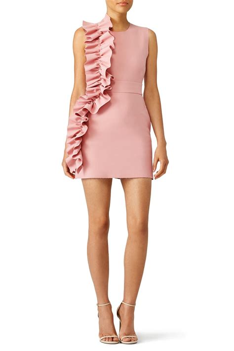 Pink Side Ruffle Dress by MSGM for $58 | Rent the Runway