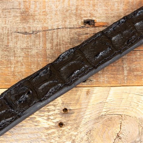 Black Crocodile Leather Belt - Real Croc Skin – Yoder Leather Company