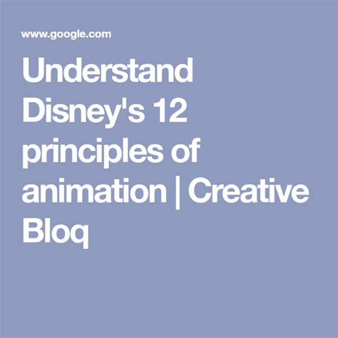 Understand Disney's 12 principles of animation