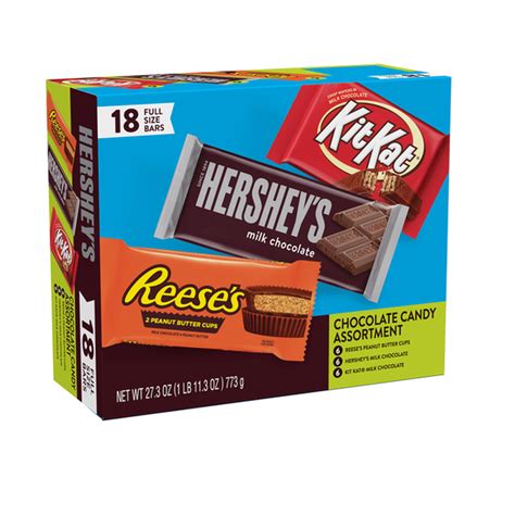 Hershey's Chocolate Bar, Assorted, Variety Box (18 ct) - Instacart