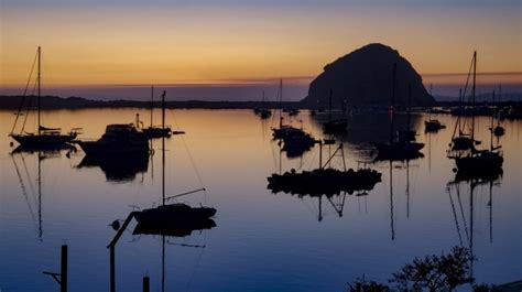 Morro Bay Rock Sunset Free Stock Photo - Public Domain Pictures