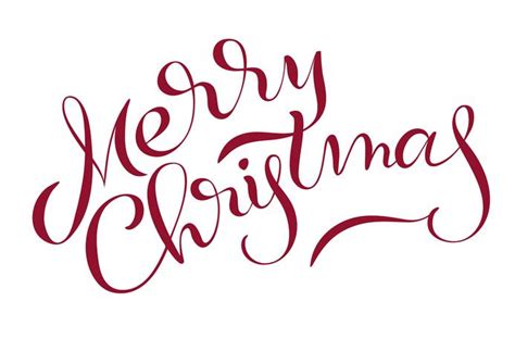 Merry Christmas text isolated on white background. Calligraphy ...