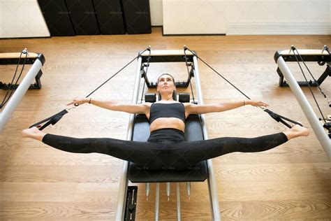 Woman Using Pilates Machine - Stock Photos | Motion Array