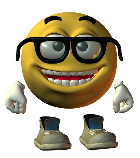 Funny Emoticon with Glasses