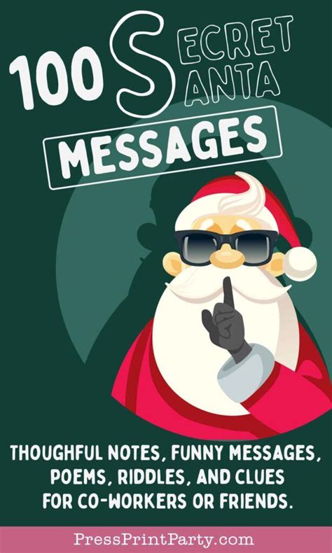 100+ Thoughtful Secret Santa Messages and Poems for Gifts | Secret ...