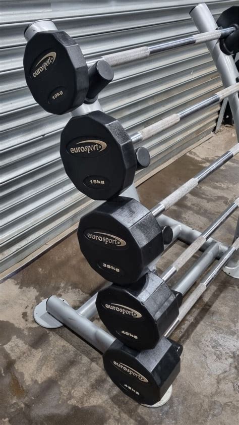 EuroSport Barbell Set & Rack Used Commercial Gym Equipment | eBay