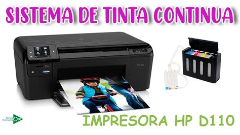 Instalación de Sistema de Tinta Continua en Impresora HP D110 - YouTube