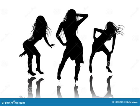 Funky Dance Girls stock illustration. Illustration of outline - 1970273