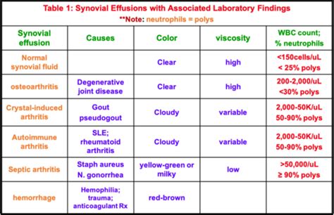 synovial fluid and body analysis Flashcards | Quizlet