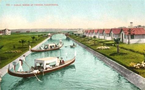 The Gondola Blog: POSTCARD HISTORY LESSON - Two Views of the Typical Gondolas in Venice, California