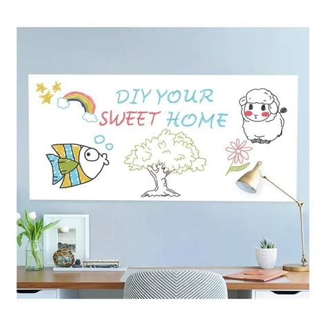 Whiteboard Sticker Large Wall Sticker with Whiteboard Pen Self Adhesive ...