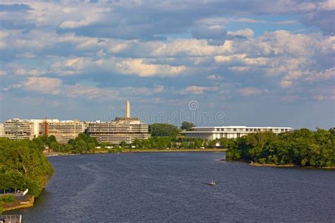 Potomac River Near Georgetown Park Waterfront in Washington DC. Stock Image - Image of boats ...