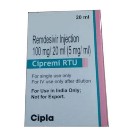 Remdesivir Injection 100mg/20ml (5mg/ml) For Iv Use Only After Dilution at Best Price in Madurai ...