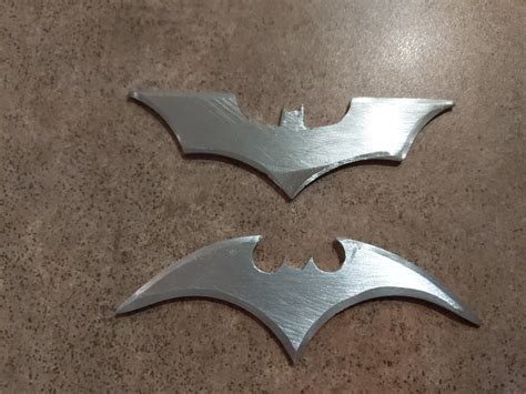 Aluminum batarang props my dad and I made : batman