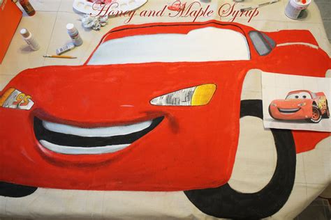 Honey and Maple Syrup: Lightning McQueen Painting