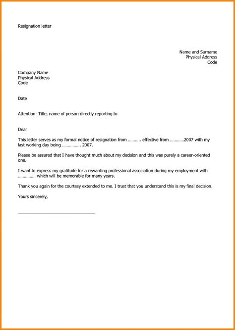 Leave You Job with Outstanding Resignation Letter Template | Job letter ...