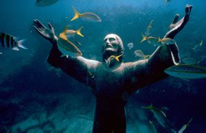 "Christ of the Abyss," an underwater sculpture in the Florida Keys ...