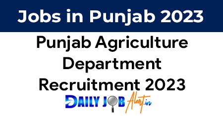 Punjab Agriculture Department Recruitment 2023 of 2744 Posts