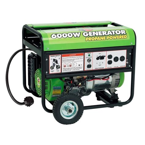 All Power 6,000-Watt Electric Start Propane Generator with Mobility Kit ...