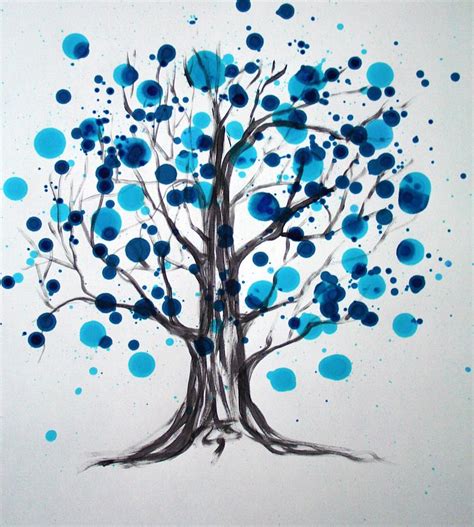 Blue Tree Painting by Alma Yamazaki - Fine Art America