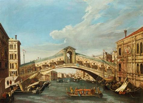 The Rialto Bridge, Venice - Canaletto (eigentl. Giovanni A as art print ...